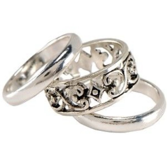 Stack Silver Rings - Picture 2 of 2